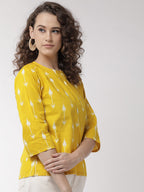 InWeave Women's Yellow Arrow Top