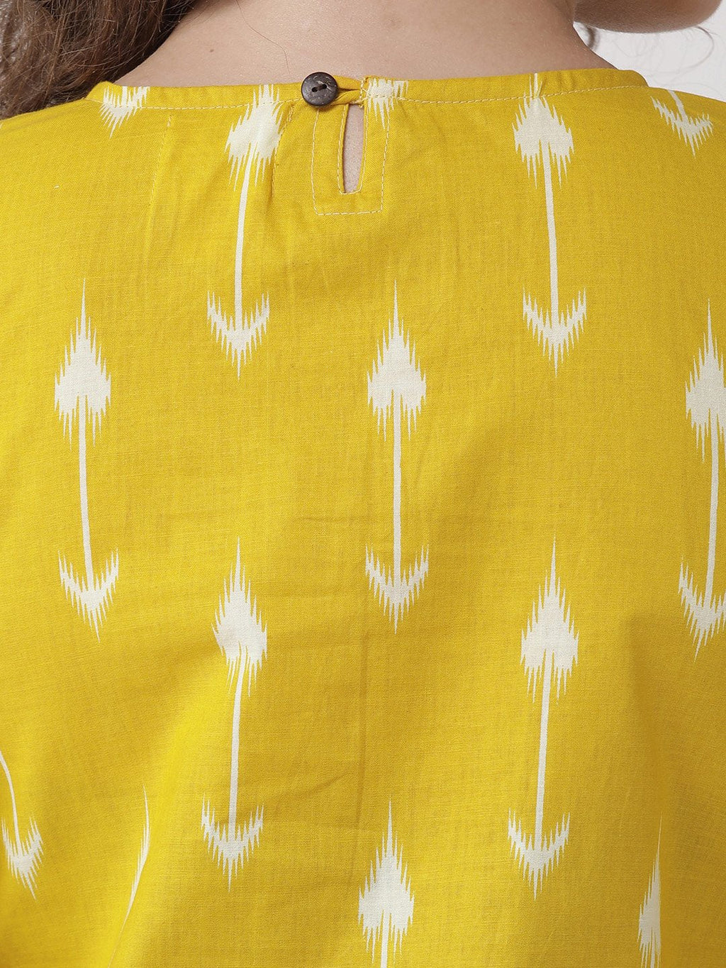 InWeave Women's Yellow Arrow Top