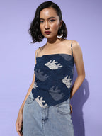 InWeave Blue Elephant Scarf Top