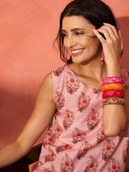 InWeave Peach Printed W/S Top