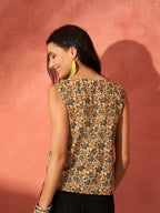 InWeave Light Brown Kalamkari W/S Top