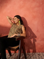 InWeave Light Brown Kalamkari W/S Top
