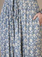InWeave Powder Blue Ikkat Print Harem Pant