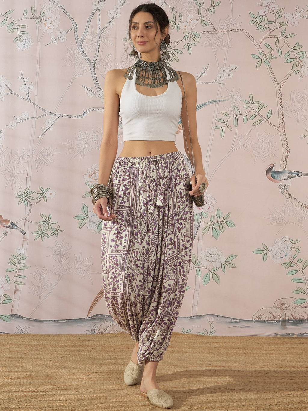 InWeave Mauve Ethnic Window Harem Pant