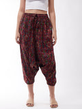InWeave Women's Abstract Ikkat Harem Pant
