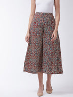 InWeave Women's Maroon Kalamkari Palazzo