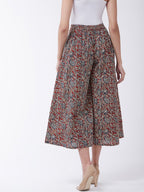 InWeave Women's Maroon Kalamkari Palazzo