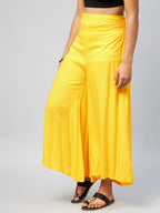 InWeave Women's Solid Yellow Palazzo
