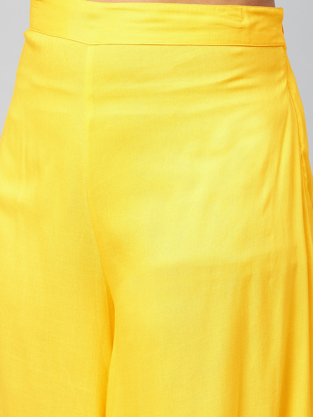 InWeave Women's Solid Yellow Palazzo