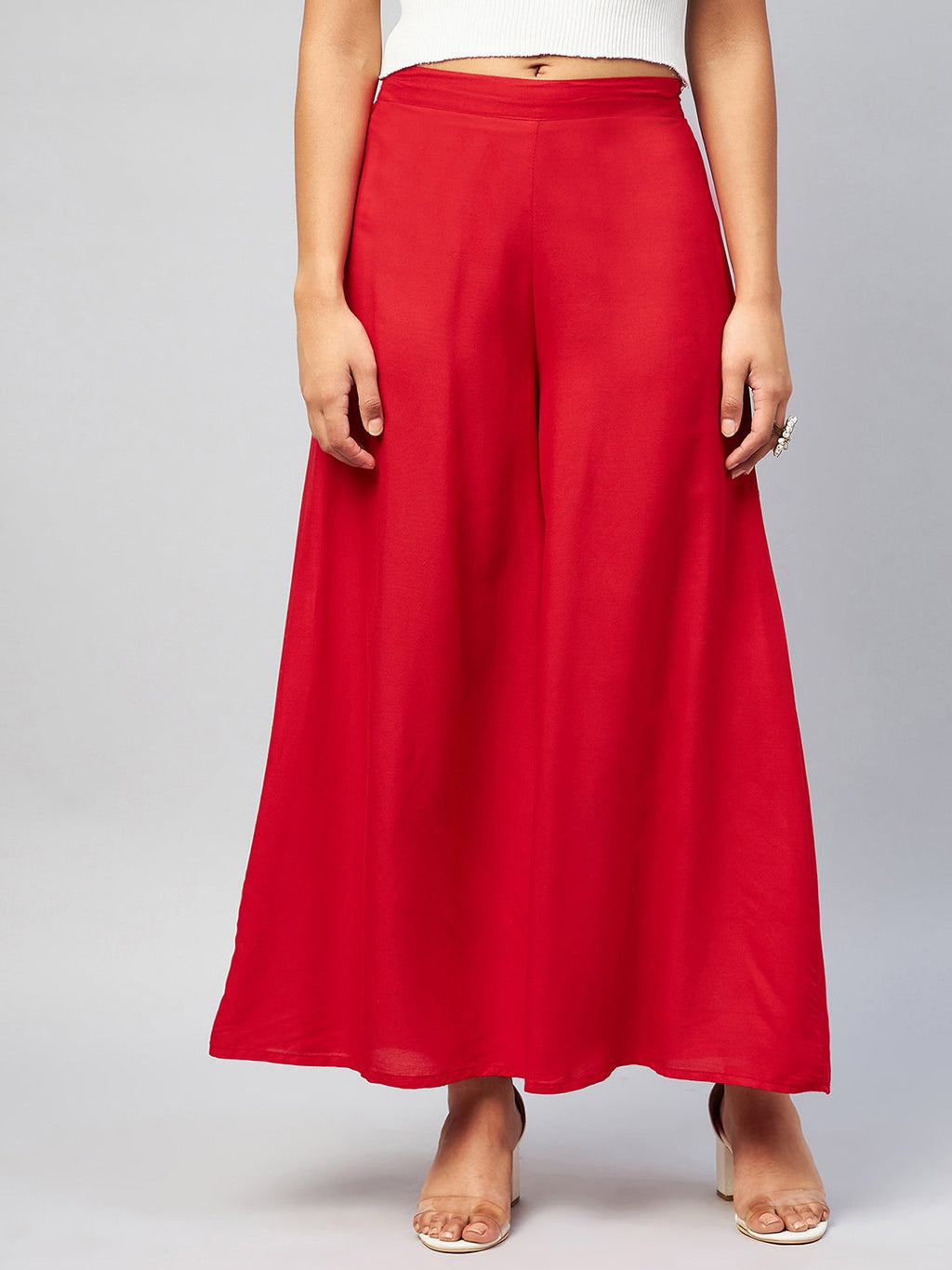 InWeave Solid Red Palazzo