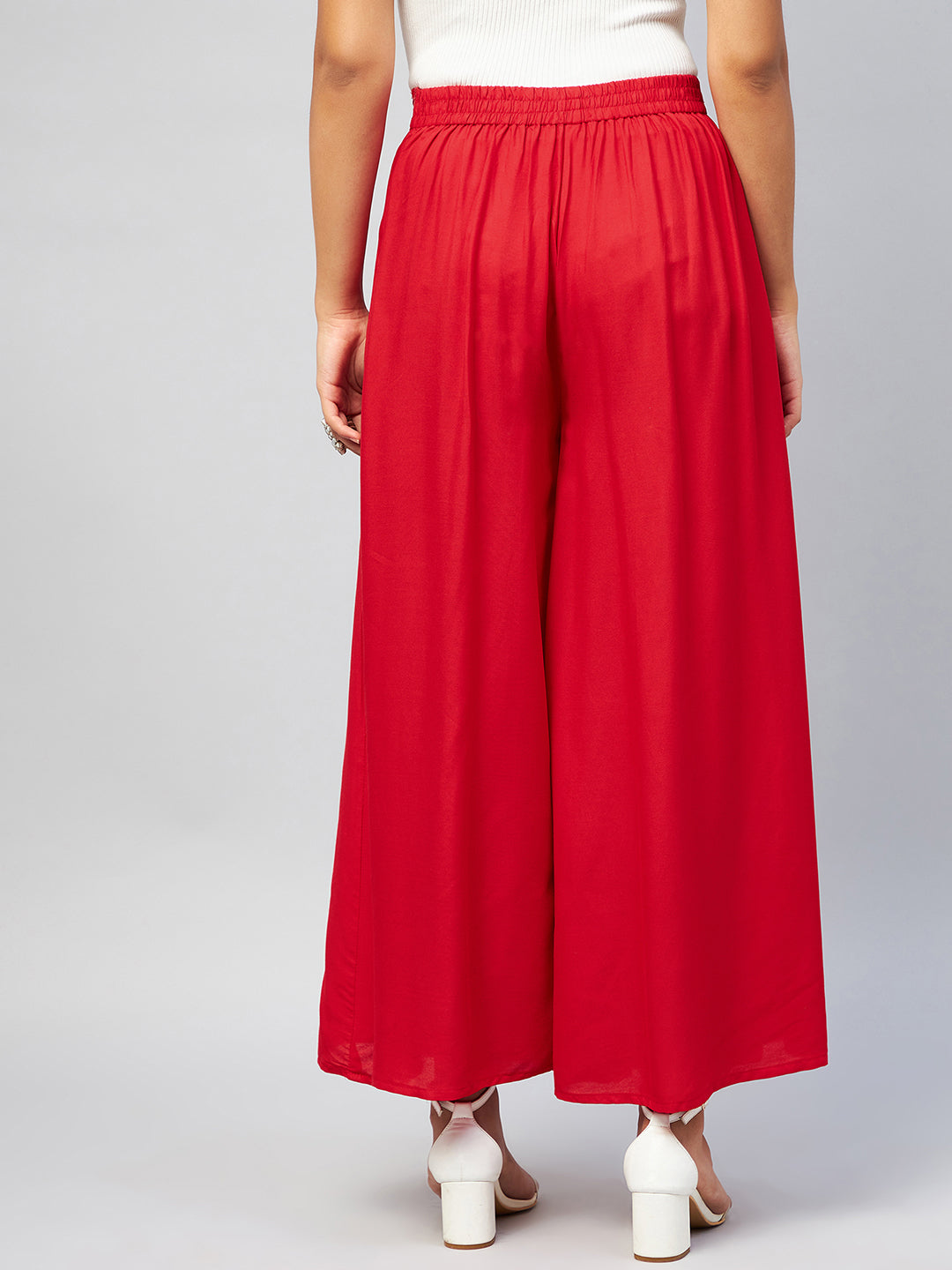 InWeave Solid Red Palazzo