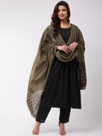 InWeave Green Boota Cotton Dupattas