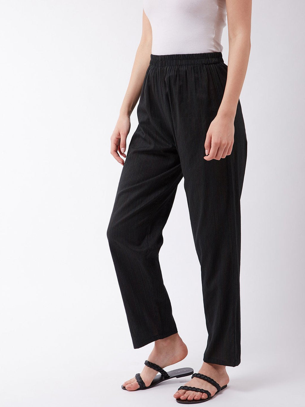 InWeave Black Kantha Pant