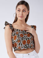 InWeave Slate Gray Crop Top
