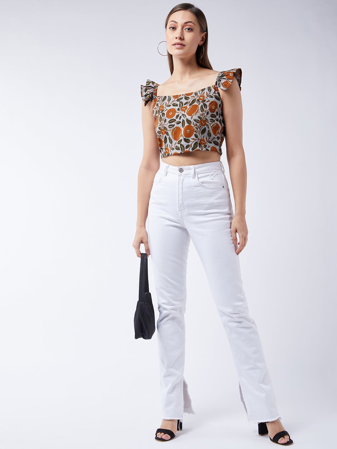 InWeave Slate Gray Crop Top