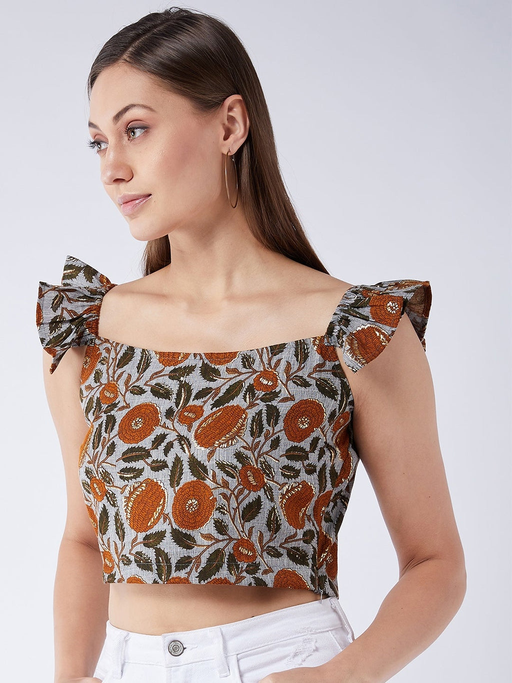 InWeave Slate Gray Crop Top