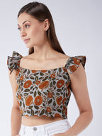 InWeave Slate Gray Crop Top