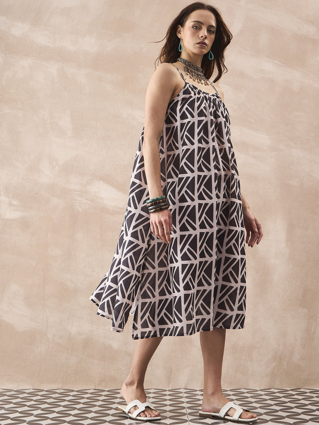 InWeave Black Ivory Strappy Dress - Distacart