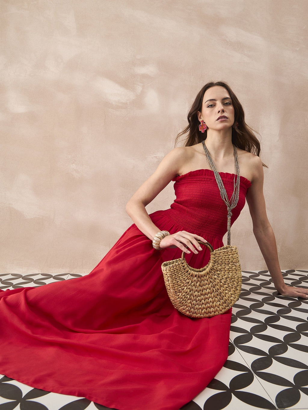 InWeave Red Solid Off Shoulder Dress - Distacart