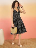 InWeave Black White Rubber Sweetheart Dress - Distacart