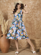 InWeave Multi Abstract Sweetheart Dress - Distacart