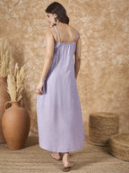 InWeave Lavender Chiffon Frill Dress - Distacart