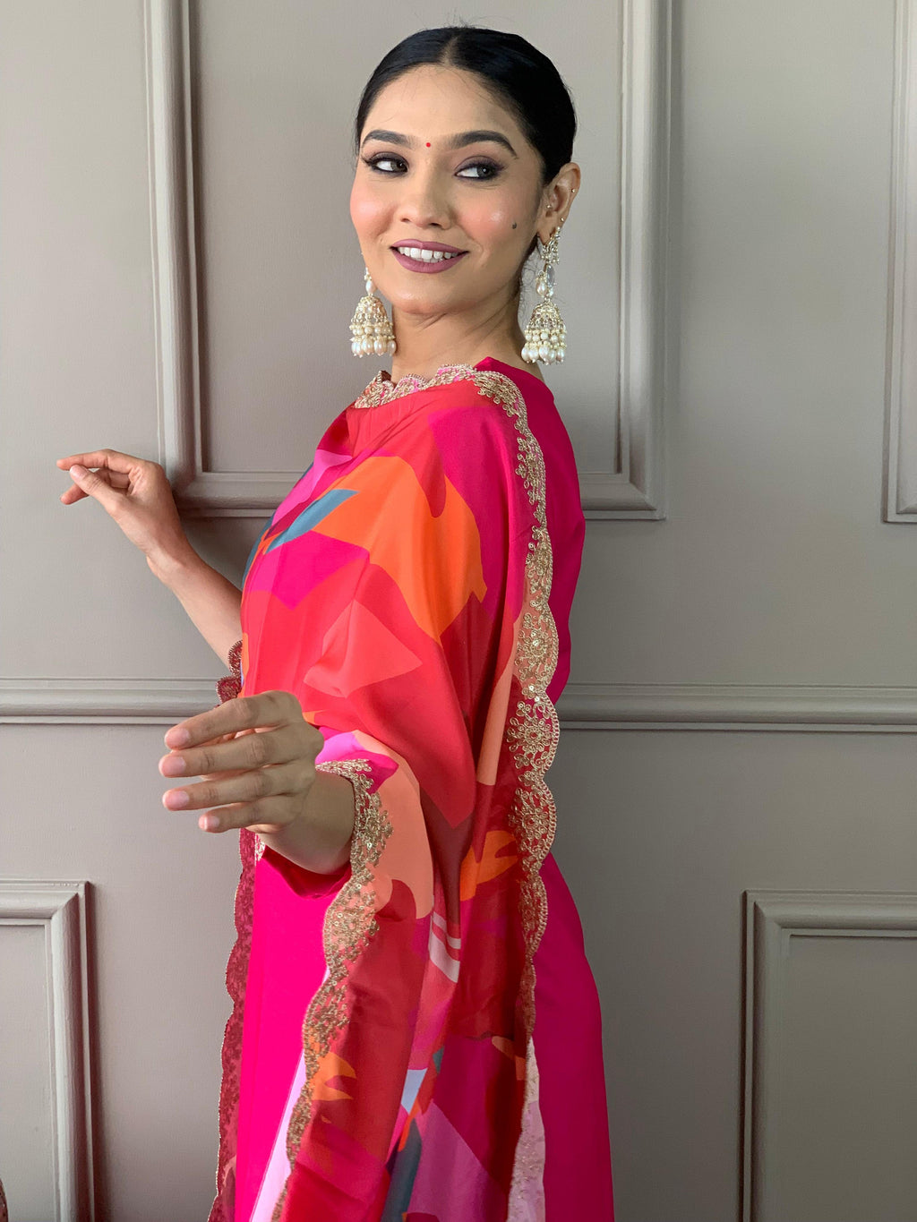 The52 Viscose Silk Fabric work Straight cut Kurta, Pant and Dupatta Set - Distacart