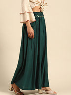 TAG 7 Women Flared Elasticated Ethnic Palazzos