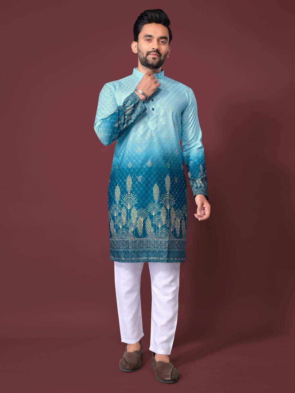 Anaita Blue Multicolour Kurta