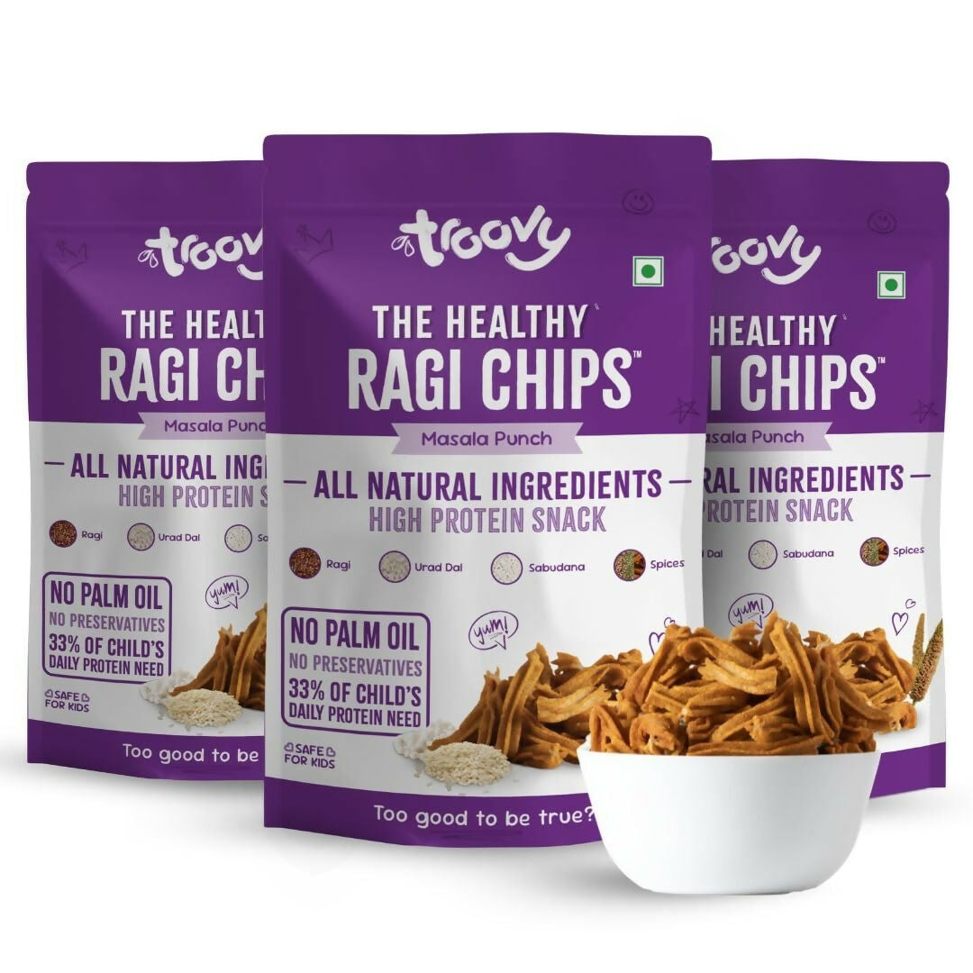 Troovy Healthy Masala Ragi Chips Tasty & High Protein Snacks - Distacart