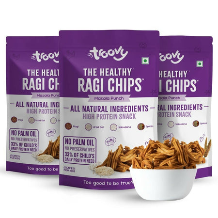Troovy Healthy Masala Ragi Chips Tasty & High Protein Snacks