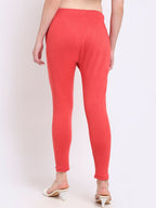 TAG 7 Pack Of 2 Women Peach & Red Wool Leggings