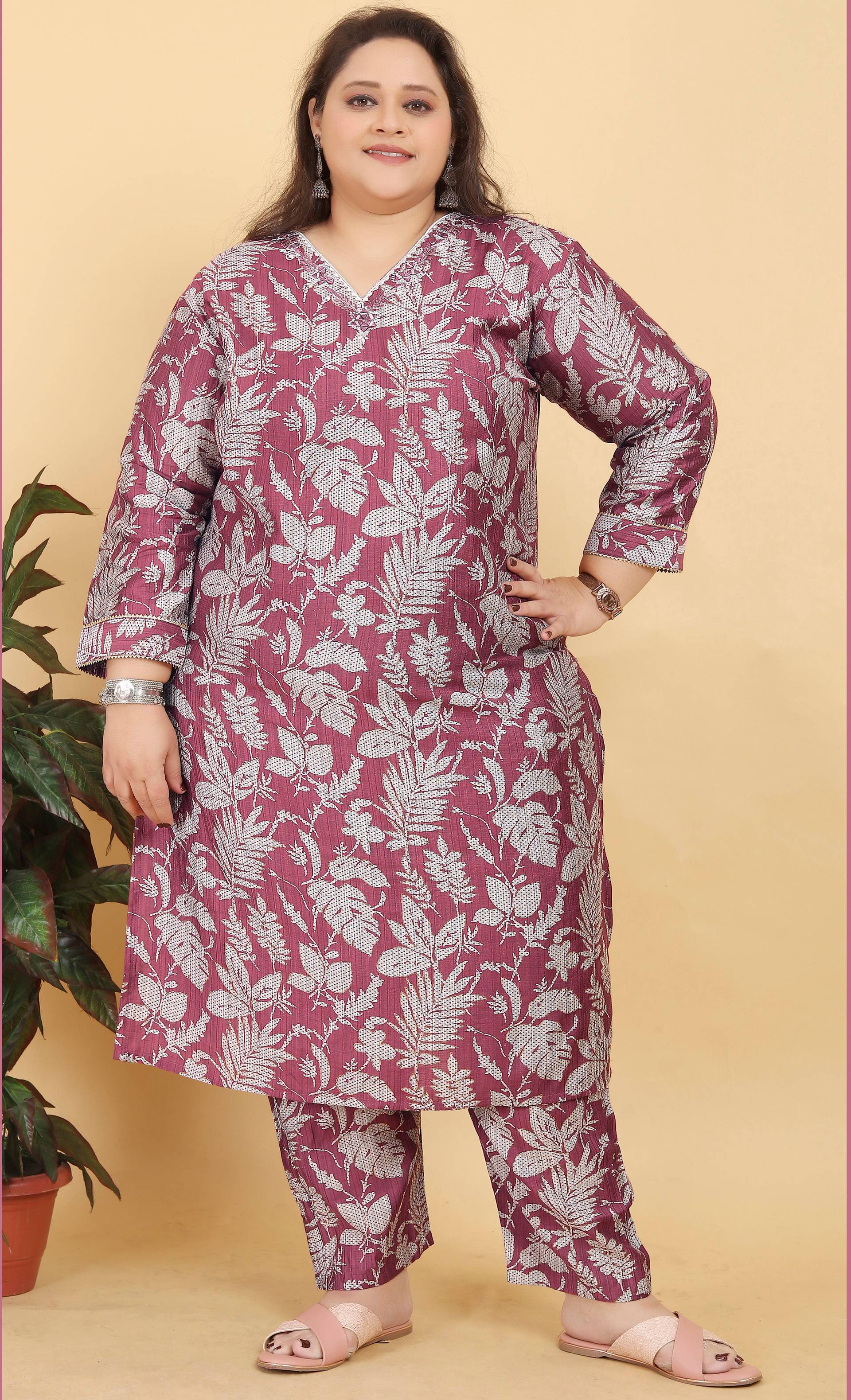 Monjolika Fashion Pink Premium Lichi Viscose Hand Work Classic Salwar Suit - Distacart
