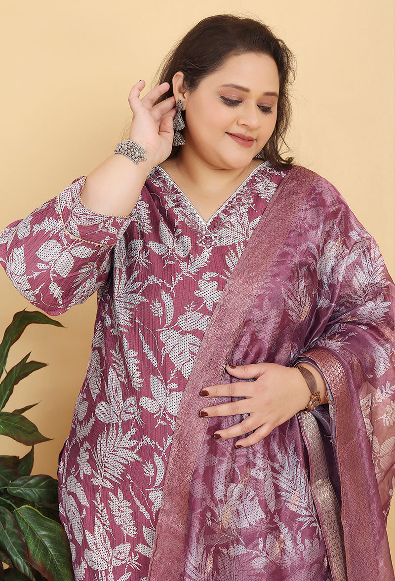 Monjolika Fashion Pink Premium Lichi Viscose Hand Work Classic Salwar Suit - Distacart