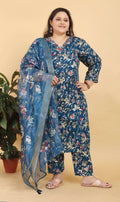 Monjolika Fashion Blue Premium Lichi Viscose Hand Work Classic Salwar Suit - Distacart