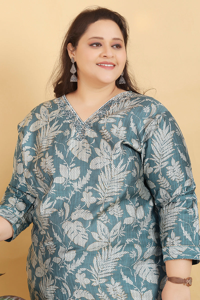 Monjolika Fashion Grey Premium Lichi Viscose Hand Work Classic Salwar Suit - Distacart