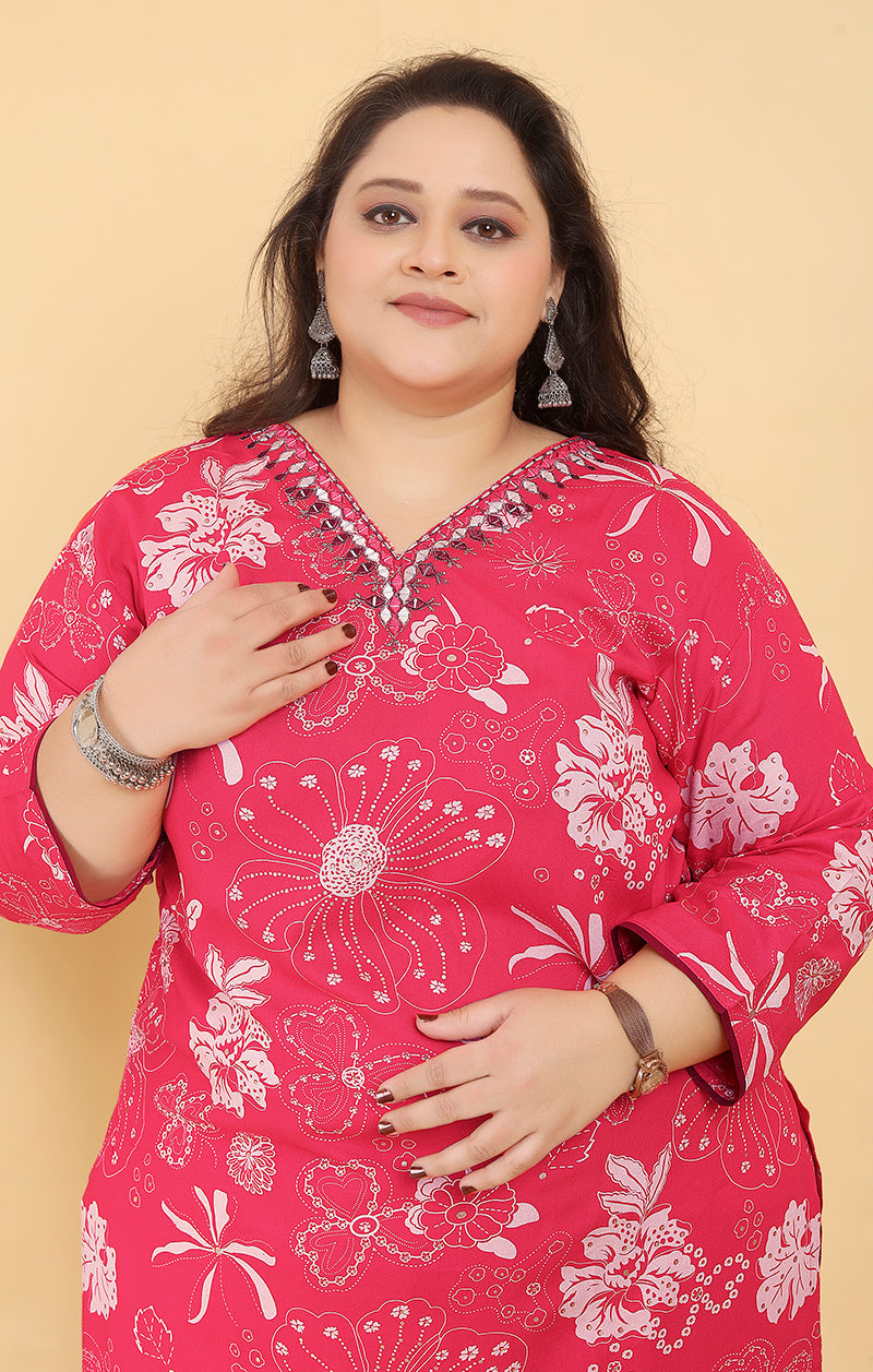 Monjolika Fashion Pink Premium Rayon Hand Work Classic Salwar Suit - Distacart