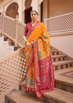 Monjolika Fashion Printed Silk Amber Classic Saree