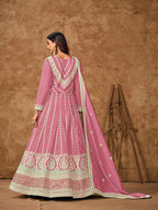 Monjolika Fashion Pink Color Embroidered Santoon Silk Salwar Suit - Distacart