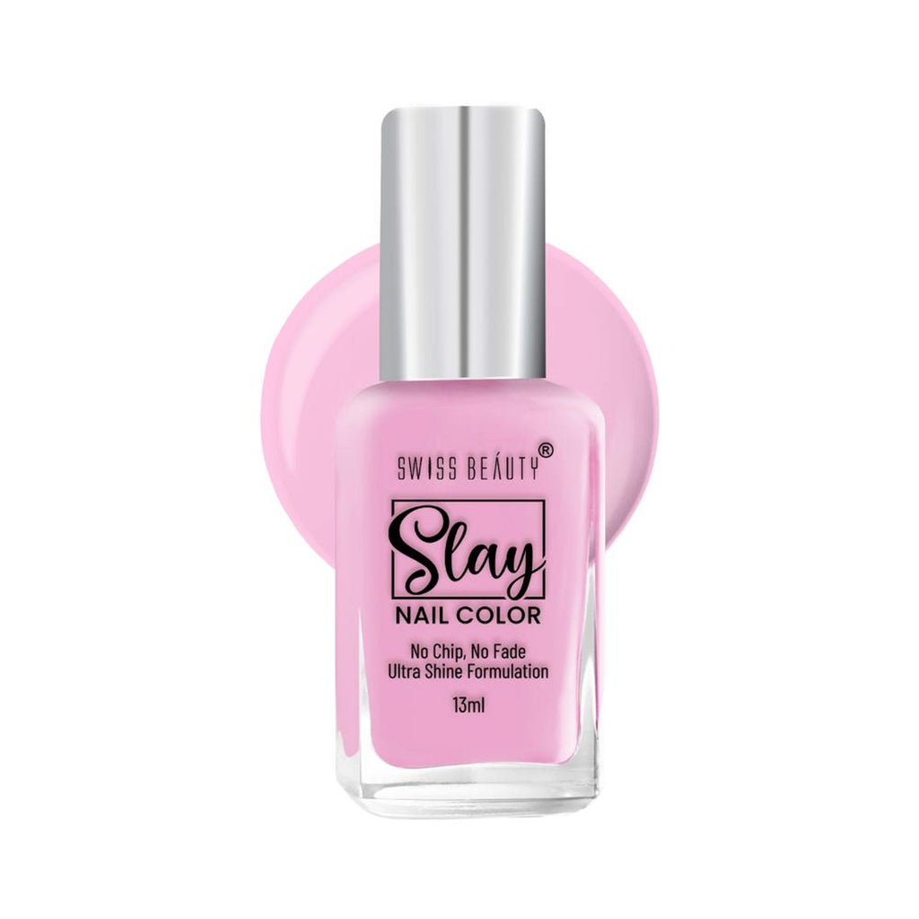 Swiss Beauty Slay Nail Color Ultra Shine Formulation - 03 Dreamy Pink - Distacart