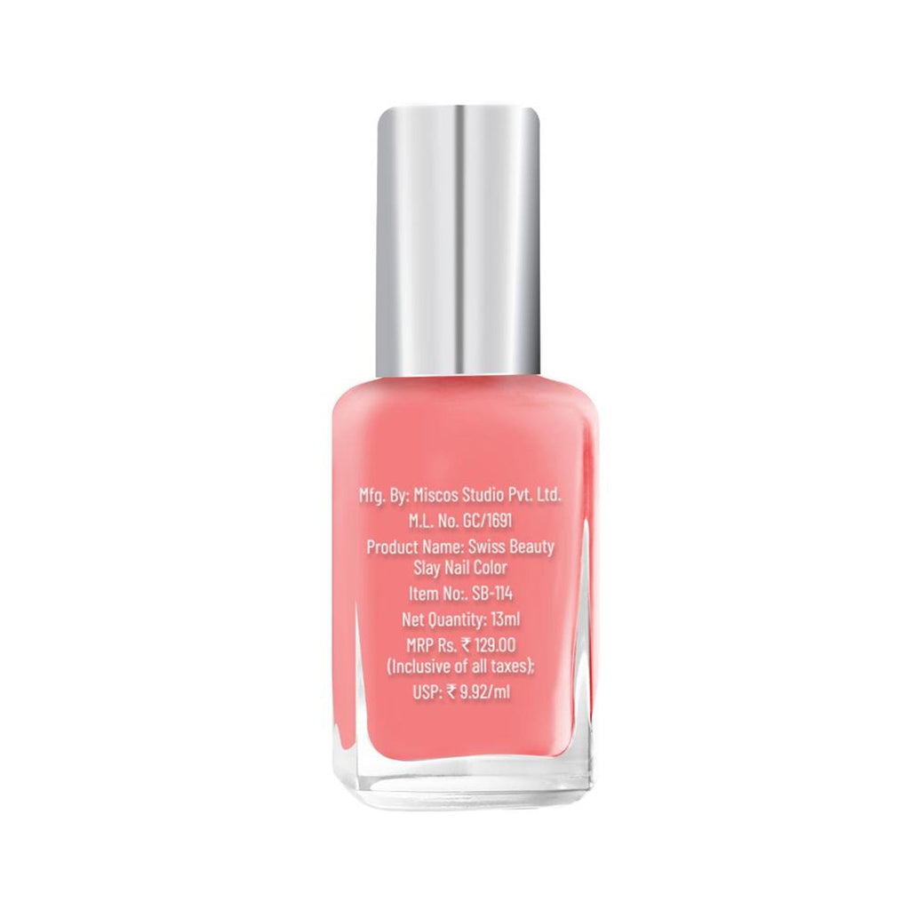 Swiss Beauty Slay Nail Color Ultra Shine Formulation - 05 Sunset - Distacart