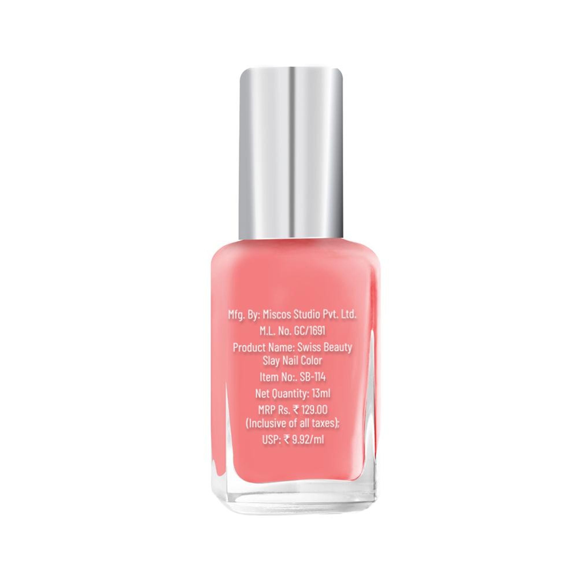 Swiss Beauty Slay Nail Color Ultra Shine Formulation - 05 Sunset - Distacart