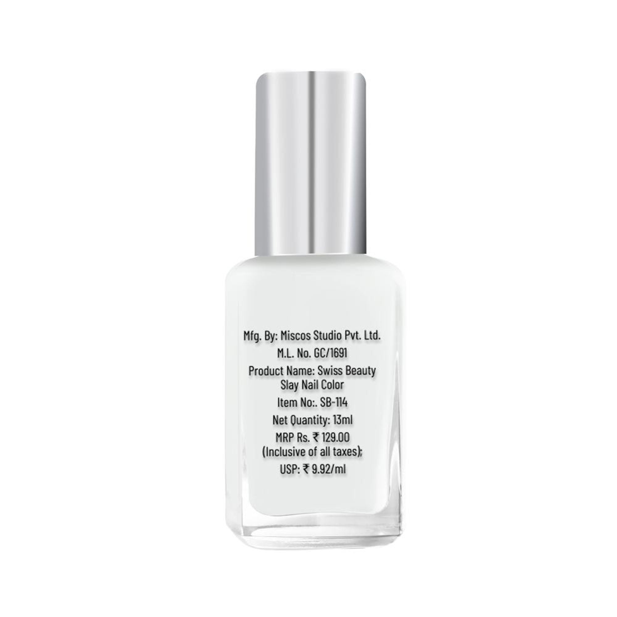 Swiss Beauty Slay Nail Color Ultra Shine Formulation - 07 Creamy Nude - Distacart