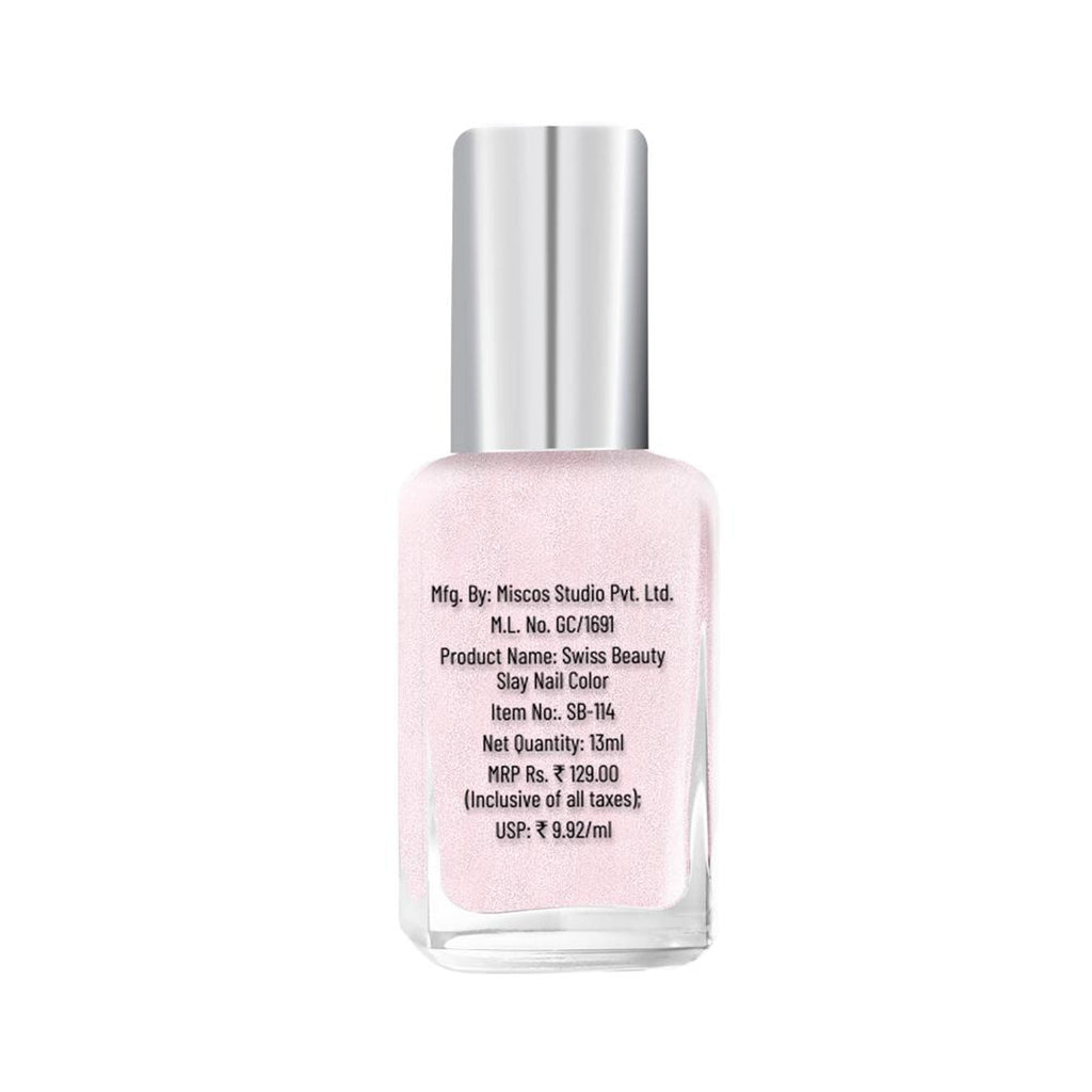 Swiss Beauty Slay Nail Color Ultra Shine Formulation - 09 French Pink - Distacart