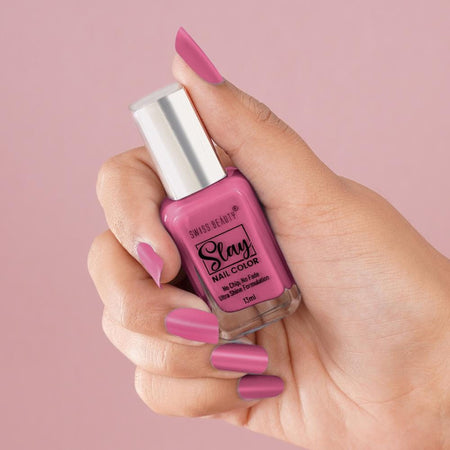 Swiss Beauty Slay Nail Color Ultra Shine Formulation - 13 Perfect Pink