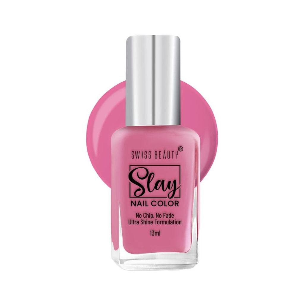 Swiss Beauty Slay Nail Color Ultra Shine Formulation - 13 Perfect Pink - Distacart