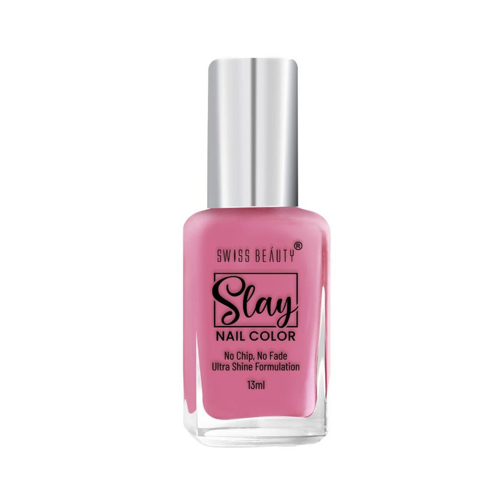 Swiss Beauty Slay Nail Color Ultra Shine Formulation - 13 Perfect Pink - Distacart