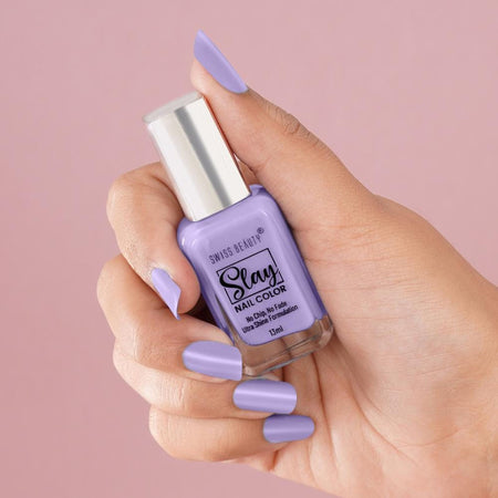 Swiss Beauty Slay Nail Color Ultra Shine Formulation - 16 Lavender