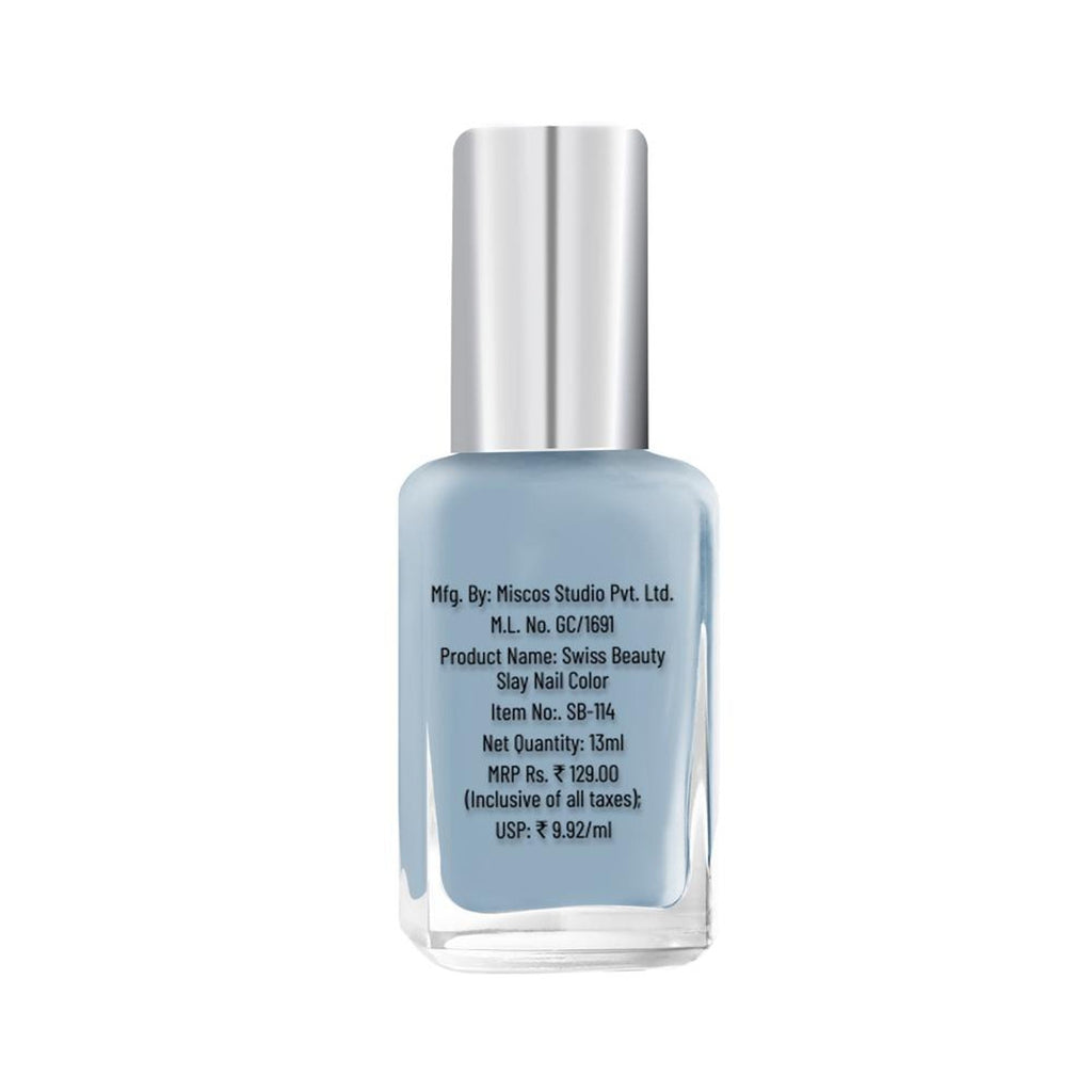 Swiss Beauty Slay Nail Color Ultra Shine Formulation - 17 Sea Bed - Distacart