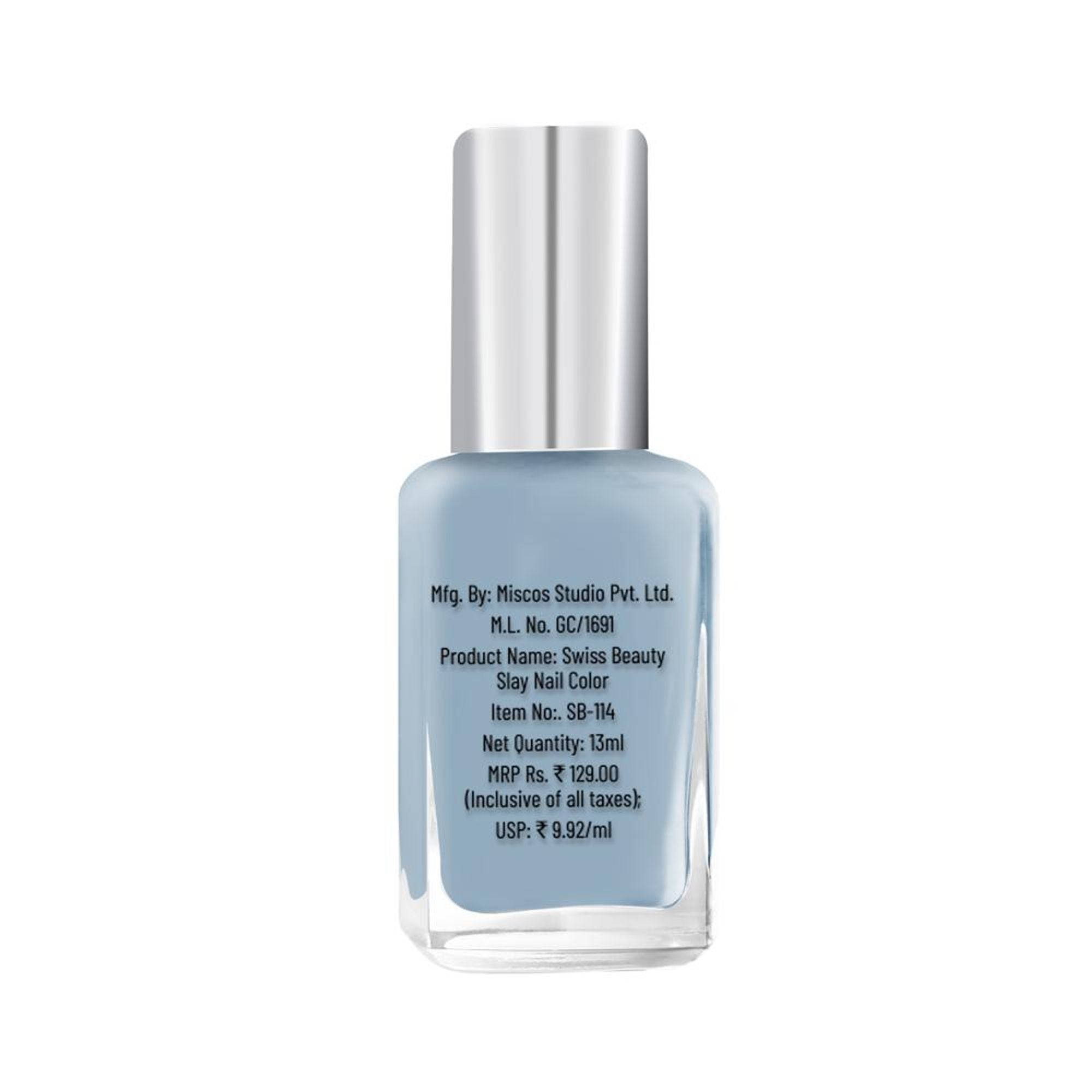 Swiss Beauty Slay Nail Color Ultra Shine Formulation - 17 Sea Bed - Distacart